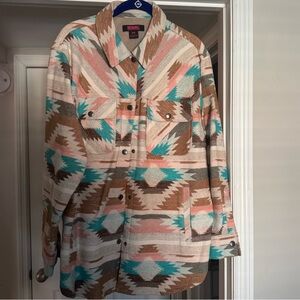 Pendleton Multicolor Geometric Shirt Jacket
